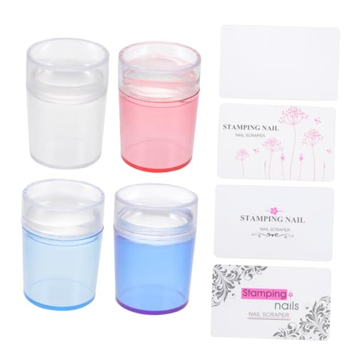 SKISUNO 4sätze Silikon Nagelstempel Maniküre Stempel Diy Nailart Zubehör Für Heimwerker Und Studiogebrauch von SKISUNO