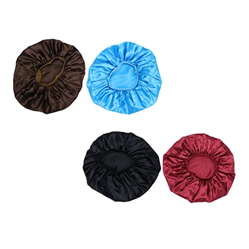 SKISUNO 4stücke Nachtschlafmütze Für Frauen Schlafmütze Mütze Zum Schlafen Nachtmütze Für Frauen Haar Pflege Hut Hut Zum Schlafen Schlaf Für Nachtschlafmütze von SKISUNO