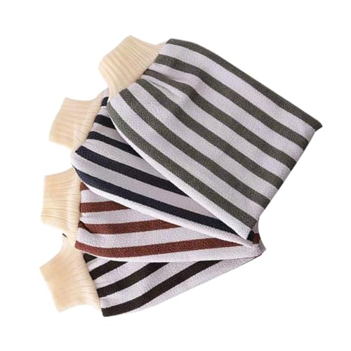 SKISUNO 4stücke Teiliges Peeling-handschuhe Für Dusche Exfolierende Badetücher Gemischten Farben Für Hauttypen Zur Effektiven Hautreinigung Und Massage von SKISUNO