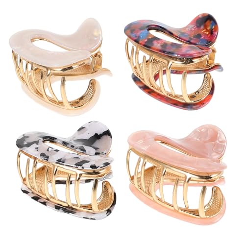 SKISUNO 4stücke Schlangenhafte Haarklammern Aus Acetat Rutschfeste Haarspangen Für Damen Einzigartige Haaraccessoires Kleine Haarklammern Mit Haarfang von SKISUNO