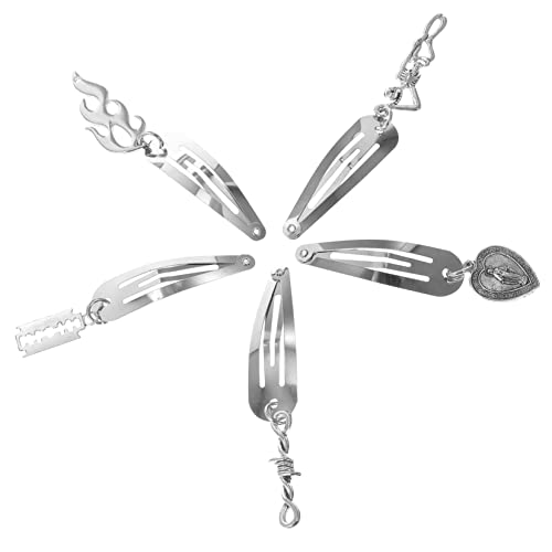 SKISUNO 5 Paare Gothic Haarklammern Metall Snap Haarnadeln Vintage Haarspangen für Mädchen Halloween Party Cosplay Haarschmuck Vielseitig Dekorativ von SKISUNO