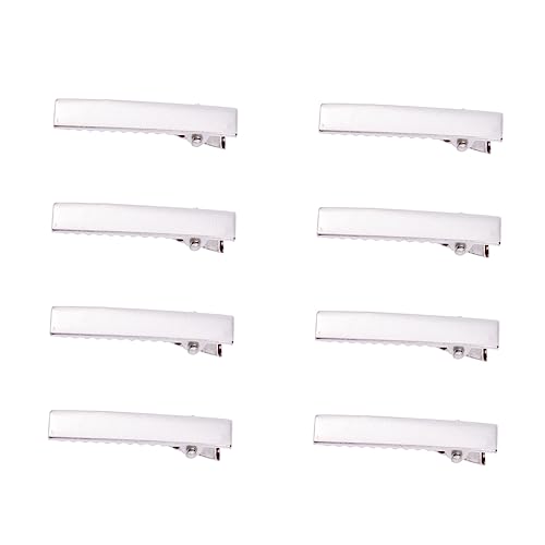 SKISUNO 50 Stück Mini Alligator Haarclips Silberfarbene Einzahn Klammern mit Zähnen Langlebiges DIY Haarschmuck für Damen Mädchen zum Befestigen von Schleifen und Blumen von SKISUNO