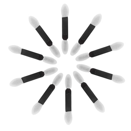 SKISUNO 50 Stück Teiliges Lidschatten Pinsel Doppelseitig mit Schwammspitzen Präzise Make Up Applikatoren für Frauen für Reisen Partys und Professionelles Augen Make Up von SKISUNO