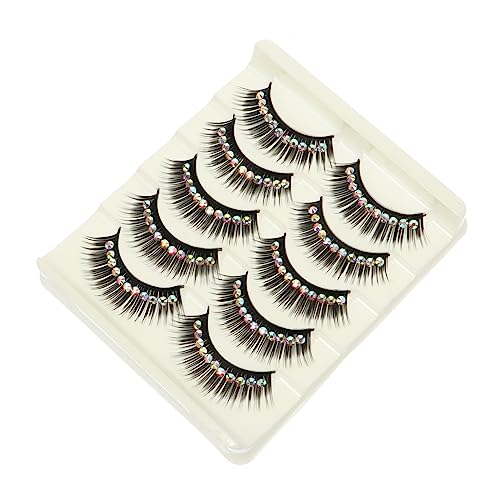 SKISUNO 5paare Falsche Wimpern Für Damen Make-up Bühnenwimpern Cosplay Party Übertreibungs-wimpern Leuchtende Farben Komfortables Tragen Passend Für Viele Anlässe Und Szenenatmosphäre Stil von SKISUNO