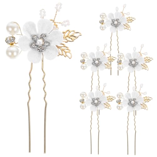 SKISUNO 6 Stk Braut Haargabel in U-form Strass-brauthaarnadel Hochzeit U-förmige Haarnadel Haarschmuck Für Abschlussball Blumen-u-förmige Haarnadel Zubehör Weiß Perle Strasssteine Mädchen SKISUNO 6 Stk Braut Haargabel in U-form Strass-brauthaarnadel Hochzeit U-förmige Haarnadel Haarschmuck Für Abschlussball Blumen-u-förmige Haarnadel Zubehör Weiß Perle Strasssteine Mädchen von SKISUNO