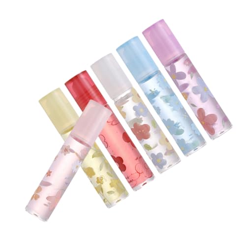 SKISUNO 6 Stück Farbloser Lip Oil Lippenbalsam Langanhaltende Feuchtigkeitsversorgung nicht Klebend Pflegend Tragbar Geeignet für Damen und Teens Praktisches Lip Gloss Pflegeöl von SKISUNO