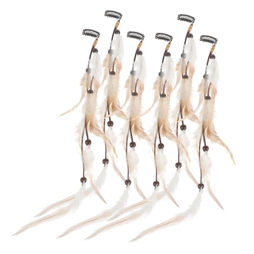 SKISUNO 6 Stück Vintage Feder-haarnadeln Ethno-haar-accessoires Für Damen Haarspangen-extensions Mit Klassischem Indischen Look von SKISUNO