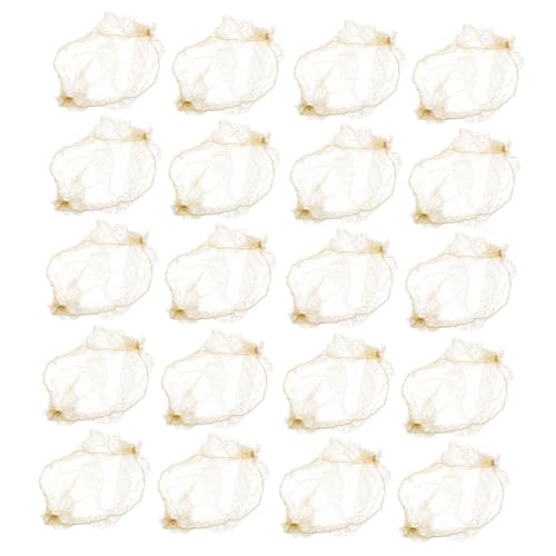 SKISUNO 60 Stück Unsichtbare Goldene Haarnetze Elastisch für Balletthaare Dutt Haarnetz Passend für Frauen Mädchen Tänzerinnen Hochzeiten Alltag Frisuren von SKISUNO