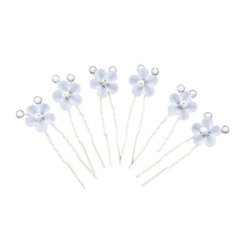 SKISUNO 6stücke Teiliges Perlenbesetzte U-förmige Haarnadeln Elegante Blumen-haaraccessoires Für Frauen Und Mädchen Für Hochzeiten Geburtstagsfeiern Und Besondere Anlässe von SKISUNO