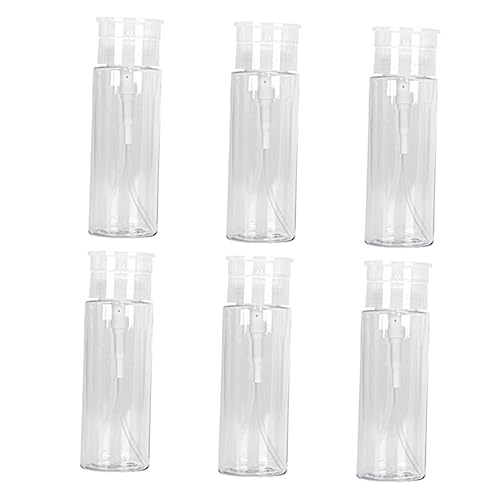 SKISUNO 6stücke Pumpflasche Für Nagellackentferner Leere Pressflaschen Mit Weitem Ausgang Nagelpressflasche Zur Einfachen Dosierung Wattepads Geeignet Für Make-up-entferner Und von SKISUNO