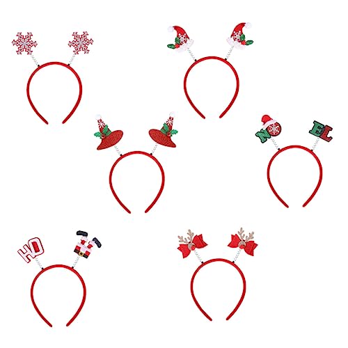 SKISUNO 6stücke Weihnachts Party Stirnbänder Frühling Haar Hoops Weihnachts Cosplay Party Zubehör von SKISUNO