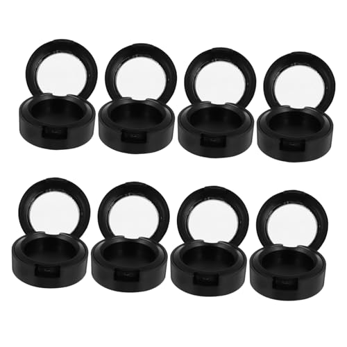 SKISUNO 8 Stück Teiliges Runde Lidschatten Döschen aus Robustem Kunststoff Leere Kleine Kosmetikboxen für Unterwegs Praktischer Organizer für Lidschatten Lipgloss und Puder Leicht und von SKISUNO