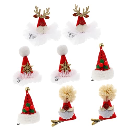 SKISUNO 8stücke Haarspangen Für Weihnachten Dekorative Haarclips Weihnachtshaarnadeln Junge Mädchen Haarzubehör Passend Zu Weihnachtsmützen Und Outfits von SKISUNO