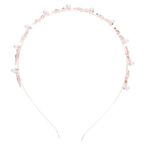 SKISUNO Alloy Stirnband Damen Haarschmuck mit Perlen Leichtes Metall Haarreif für Mädchen und Frauen Modisches Accessoire für Party und Alltag von SKISUNO