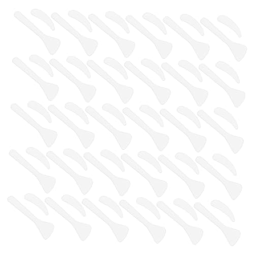 SKISUNO 100stücke Kosmetik-spatel Aus Kunststoff Gesichtspflege Löffel Für Cremes Und Langlebig Zum Entnehmen Und Auftragen Von Beauty-produkten von SKISUNO