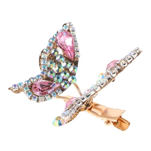 SKISUNO Bewegliche Schmetterling Haarspange Funkelnde Strass-haarclips Mit Beweglichen Flügeln Glamouröse Haarschmuck Für Und Mädchen Geeignet Für Besondere Anlässe Und Alltag von SKISUNO
