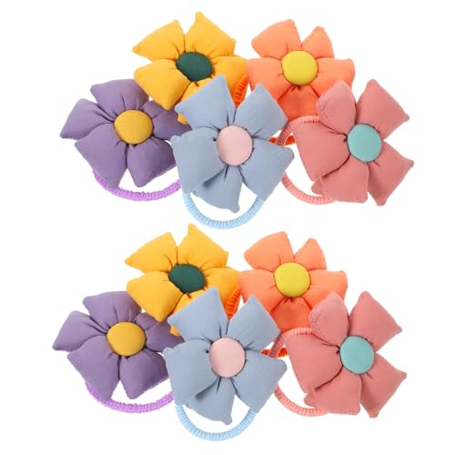 SKISUNO 10stücke Blumen Haarschmuck Für Mädchen Haargummis Mit Blume Haarseile Elastische Haargummis Für Täglichen Gebrauch Haarschmuck Accessoires von SKISUNO