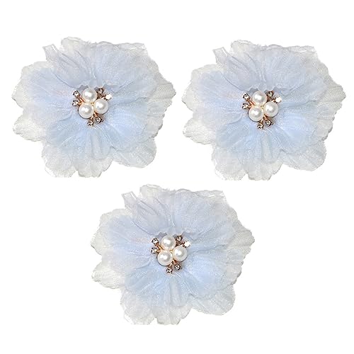 SKISUNO 3stücke Blumen Haarspange Für Damen Mädchen Mit Perlen Verziert Haarnadel Clip Haarschmuck Blumenmädchen Party Accessoires von SKISUNO