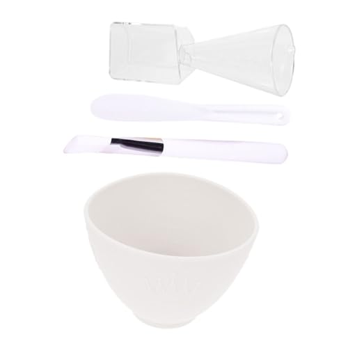 SKISUNO DIY Teilig Silikon Rührschüssel Beauty Supply mit Stab Pinsel Löffel für Einfache Anwendung und Langanhaltende Nutzung Leicht und Tragbar für Mädchen und Zuhause von SKISUNO