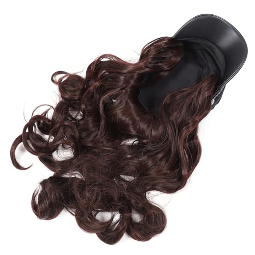 SKISUNO Damen Perücke Hut Locken Haarschmuck Realistisches Welliges Haar Verstellbar und Stylisch für Partys und Konzerte von SKISUNO