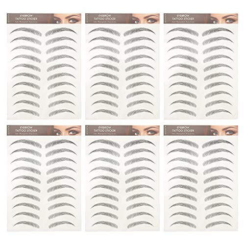 SKISUNO 12stücke Wasserdichte Augenbrauen Aufkleber Wiederverwendbare Fake Augenbrauen Tattoos Für Sofortiger Natürlicher Look Für Beauty-liebhaber Und Blogger von SKISUNO