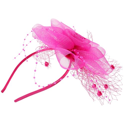 SKISUNO Fascinator-Netzhut Flapper-Schleier-Kopfschmuck elegant overbord fotos Netz-Fascinator-Kopfschmuck Mesh-Fascinator für Damen Haarnadel Zubehör Haarschmuck Braut Kopfbedeckung von SKISUNO