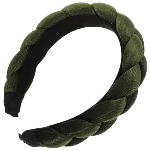 SKISUNO Geflochtenes Gepolstertes Stirnband Breit Vintage Haarreifen Haarband Damen Mädchen Haaraccessoire Hautfreundlich Bequem Modisch für Alltag und Party von SKISUNO
