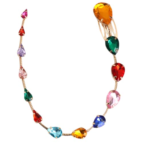 SKISUNO Glitzernde Wasserfall Haarspange mit Langen Quasten Strass Haarkamm für Damen Eleganter Haarschmuck für Hochzeit Brautjungfern und Festliche Anlässe Komfortabel und Einfach zu von SKISUNO