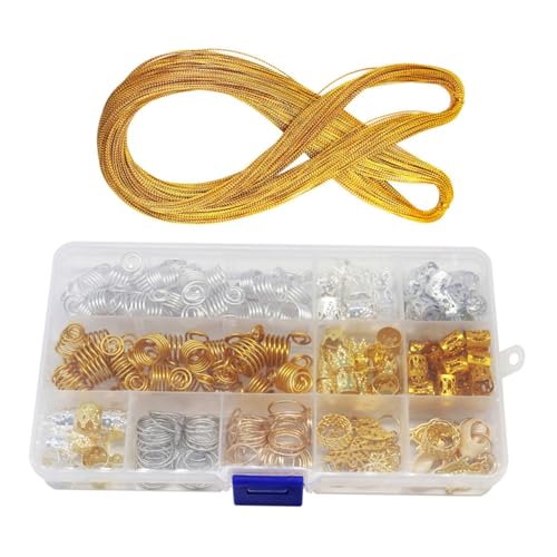 SKISUNO 1satz Haarschmuck Für Zöpfe Dreadlock-zubehör Verstellbare Haarringe Und Bartperlen Teiliges Mit Einzigartigem Design Für Kreative Frisuren von SKISUNO