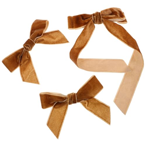 SKISUNO 3stücke Teiliges Süße Velvet Bow Haarspangen Für Mädchen Weiche Komfortable Haarschmuck-accessoires Verschiedenen Farben Für Frisuren von SKISUNO