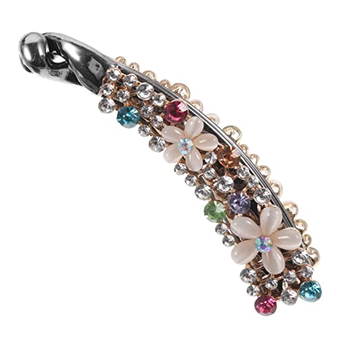 SKISUNO Haarspange Für Damen Strass Bananenclip Strass-haarspange Für Mittellanges Haar Metall Party Hochzeit Alltag von SKISUNO
