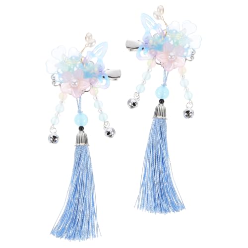 SKISUNO Haarspangen Im Hanfu-stil Mit Schmetterling-motiv Und Quaste Für Teenager-mädchen Chinesische Blumen-haarclips Aus Legierung Und Kunststoff Für Bräute Und Frauen Mit Dickem von SKISUNO