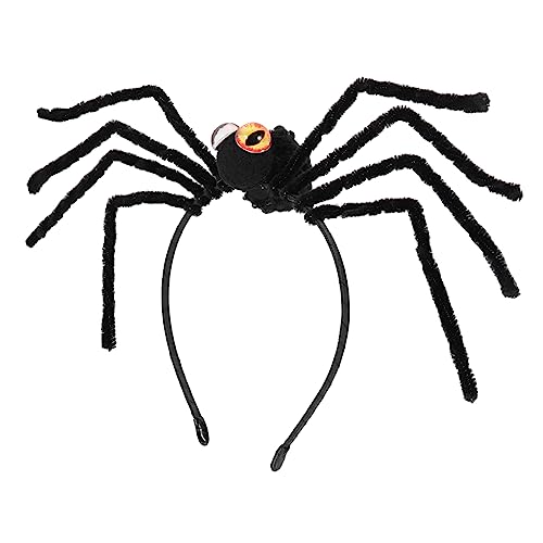 SKISUNO Halloween Spinnen Haarreif Kreatives Cosplay Zubehör Für Partys Robustes Design Auffällige Dekoration Mit Lebendiger Spinnenform Für Kostümpartys Und Halloween-events von SKISUNO