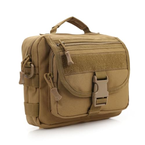SKISUNO Taktische Umhängetasche Aus Nylon Kleine Crossbody-Tasche Für Outdoor-Reisen Mit Reißverschlusstaschen Und Netzfächern Tragbar Für Männer Und Frauen von SKISUNO