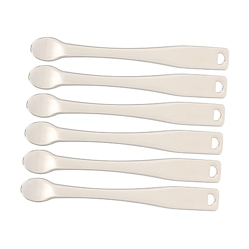 SKISUNO Kosmetik Löffel 6 Stück Gesichtscreme Make Up Tool Metall Spatel für Hautpflege und Masken von SKISUNO