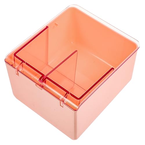 SKISUNO Kosmetik Organizer Box Transparenter Aufbewahrungsbehälter mit Deckel für Wattepads und Fächer Platzsparend für Badezimmer und Schlafzimmer von SKISUNO