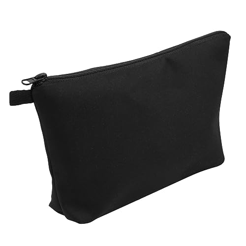 SKISUNO Kosmetiktasche Handtasche Schwarz Makeup Organizer Tasche Leicht mit Reißverschluss für Damen Reise Alltag Gym Schminktasche Multifunktional Pouch für Lippenstift Stifte Schlüssel von SKISUNO