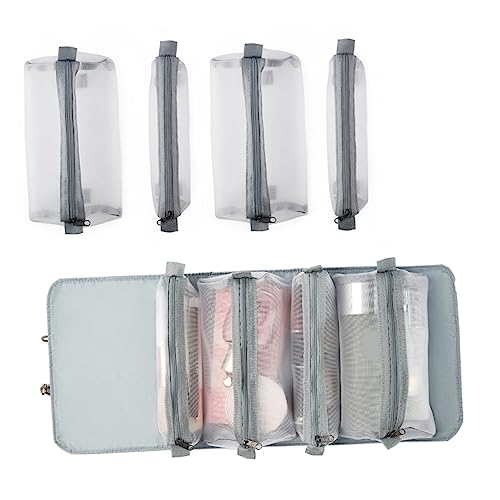 SKISUNO Kosmetiktasche Reise Make up Tasche Große Kapazität Faltbar Tragbar Für Damen Aus Oxford Stoff Für Toilettenartikel Mit Robustem Reißverschluss von SKISUNO