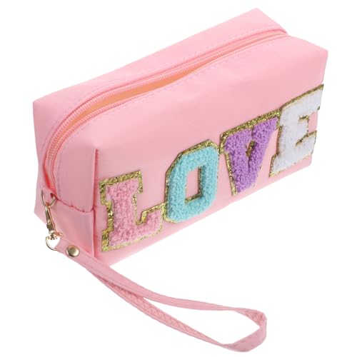 SKISUNO Kosmetiktasche für Damen Reisekosmetiktasche mit Reißverschluss Multifunktionale Make Up Aufbewahrungstasche Lotusfarbe für Lippenstift Gesichtscreme von SKISUNO