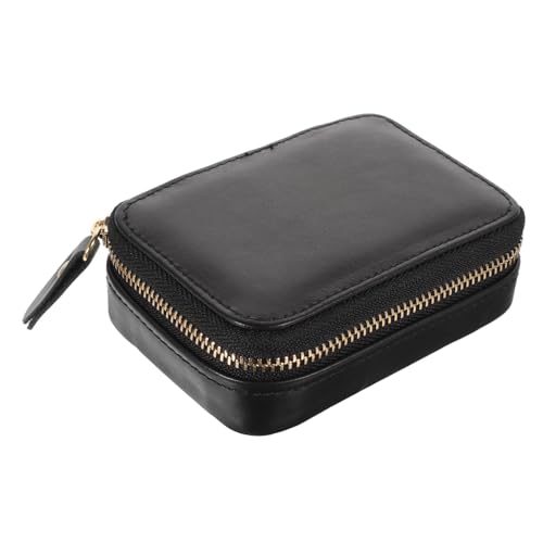 SKISUNO Ledertasche für Lippenstifte Make Up Organizer mit Integriertem Spiegel Kleine Multifunktionale Kosmetiktasche für Damen Perfektes Accessoire von SKISUNO