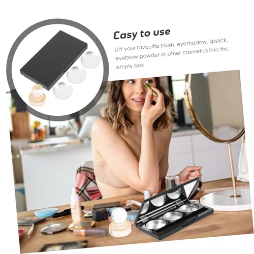 SKISUNO Leere Rechteckige Matte Lidschattenpalette mit Aluminium Pfännchen und Spiegel Stabiler Make Up Organizer für Frauen Tragbarer Lidschatten Case zum DIY und Reisen Inklusive SKISUNO Leere Rechteckige Matte Lidschattenpalette mit Aluminium Pfännchen und Spiegel Stabiler Make Up Organizer für Frauen Tragbarer Lidschatten Case zum DIY und Reisen Inklusive von SKISUNO