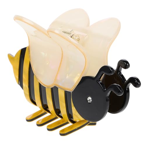 SKISUNO Lustige Bienen Haarklammer Gelb Cartoon Haarklammer Niedliche Haarspange Schonend für Dickes und Dünnes Haar Damen Mädchen Accessoire von SKISUNO