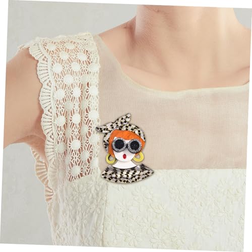 SKISUNO Mädchen Brosche Anstecknadel Kleine Mädchen Form Brosche Kleidung Schmuck für Damen Dekorative Anstecknadel für Pullover Hüte Taschen Modischer Geschenk broschenpin von SKISUNO