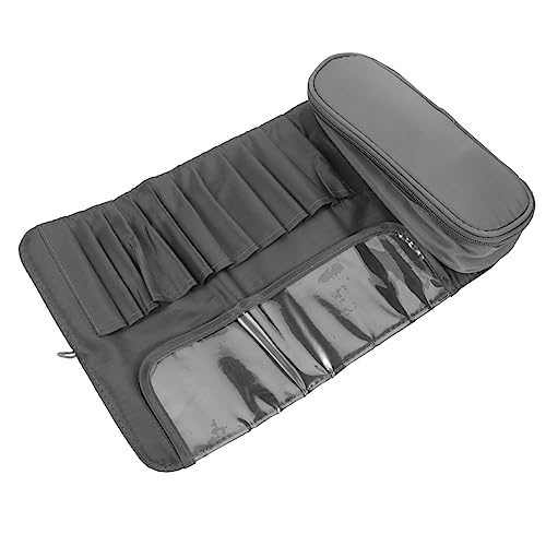 SKISUNO Schminkpinselhalter Aus Hochwertigem Material Faltbare Make-up-Pinsel-rolltasche Für Damen Praktische Schminkpinsel Aufbewahrungstasche Mit Stabilen Fächern von SKISUNO