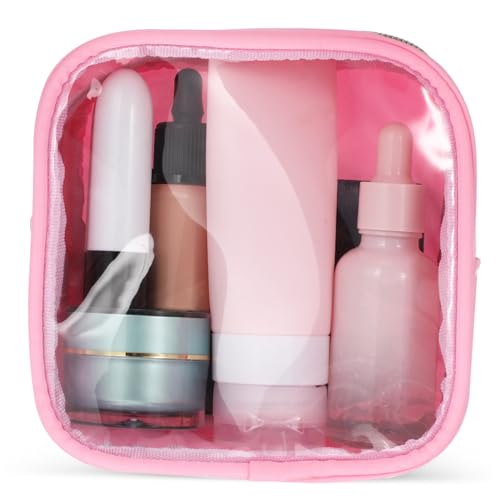 SKISUNO Mini Makeup Bag Mit Transparenter Front Kompakte Kosmetiktasche Für Reisen Toilettenartikel Und Makeup-Organizer Für Damen Und Herren Langlebiger Reißverschluss Vielseitige von SKISUNO