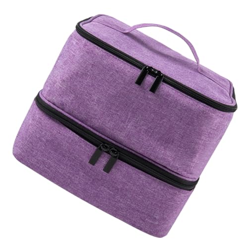 SKISUNO Nagellack Organizer Tasche Wasserdichter Tragbarer Make-up Aufbewahrungskoffer Mit Doppeltem Fach Für Nagelpflegeprodukte Und Kosmetik Für von SKISUNO