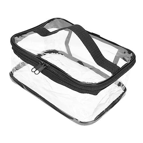 SKISUNO Transparente Reisetasche Für Damen Kosmetiktasche Mit Reißverschluss Aufbewahrungstasche Für Schmuck Und Reiseaccessoires Tragbare Kulturbeutel Mit Griff von SKISUNO