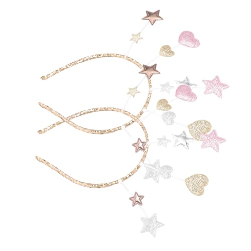 SKISUNO 2er Satz Stern-haarbänder Für Kinder Cartoon-stirnbänder Party-haar-accessoires Plastik-haarreifen Kinder-haarschmuck von SKISUNO