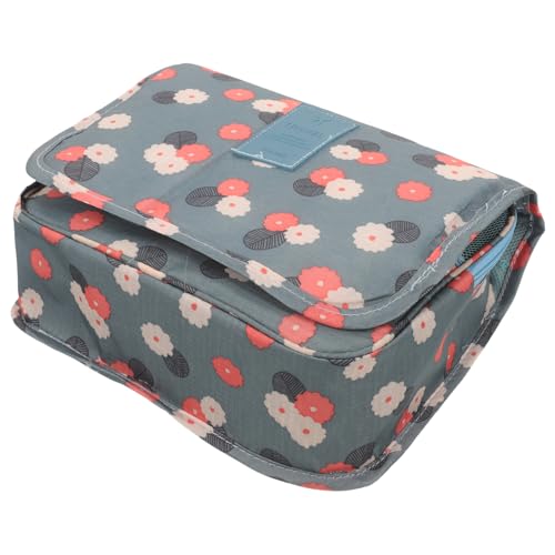 SKISUNO Reise-Kosmetiktasche Mit Haken Faltbare Und wasserdichte Toilettentasche Für Damen Und Herren Für Outdoor-aktivitäten Mit Blumenmuster Für Einfache Organisation Und Schutz von SKISUNO