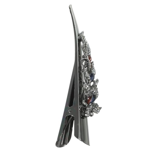 SKISUNO Retro Crystal Alligator Haarklammer mit Funkelnden Strasssteinen Großer Horn Haarspange für Damen Sicherer Vielseitig für Alltag und Festliche Anlässe Geeignet von SKISUNO